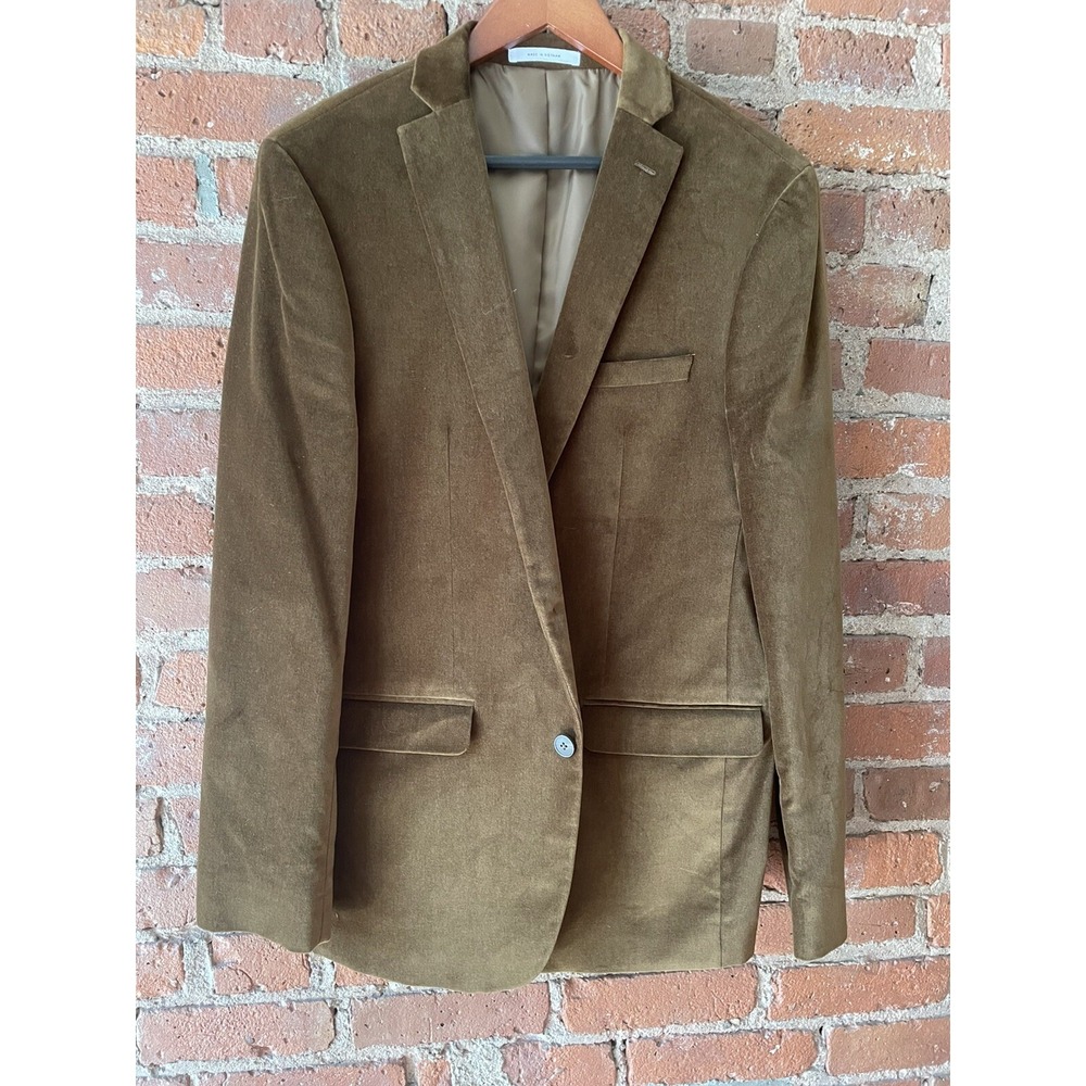 Brown‎ Velvet Mens 2 Button Blazer Size 42 L NWOT Lord & Taylor